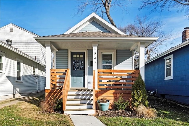 bungalow with a porch