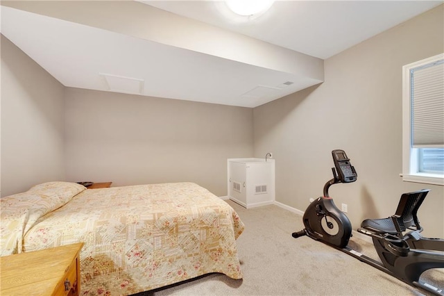 view of carpeted bedroom