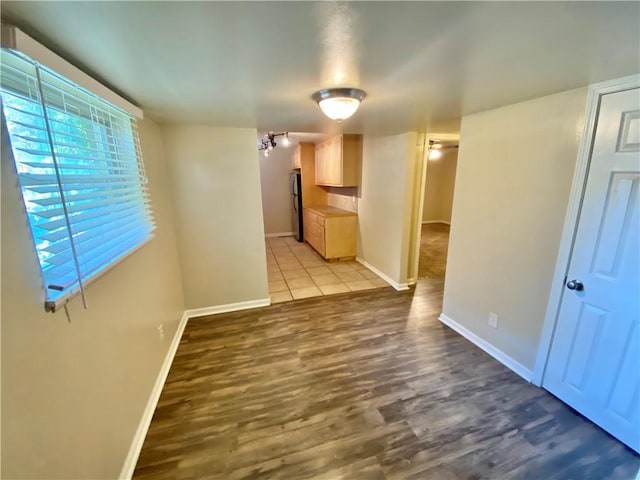 interior space with light hardwood / wood-style floors