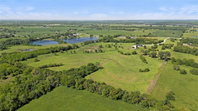 16140 214th St, Tonganoxie, KS 66086 - aerial view of property's location featuring a nearby body of water and rural landscape
