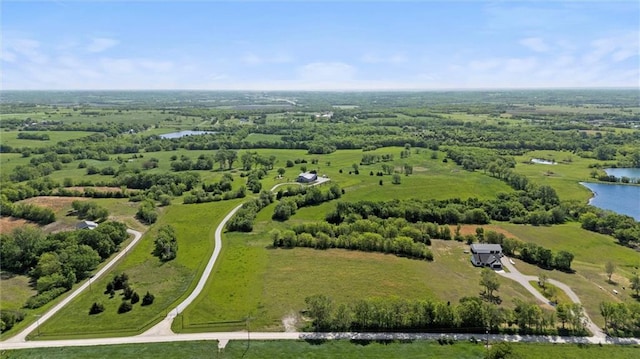 16140 214th St, Tonganoxie, KS 66086 - overview of rural landscape featuring a nearby body of water