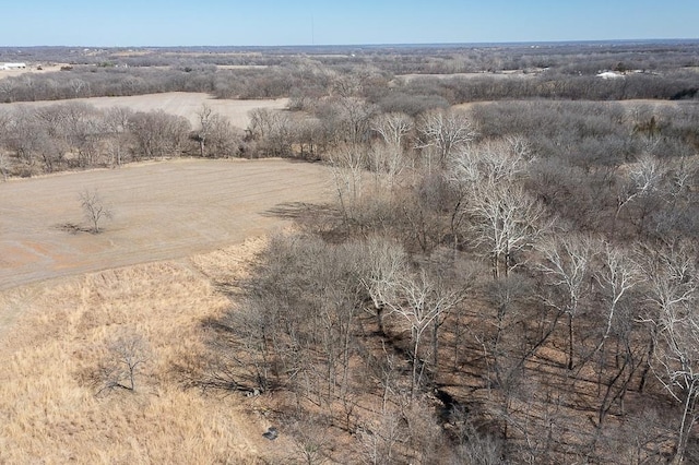 drone / aerial view with a rural view