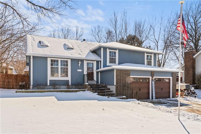 view of front of home featuring a garage