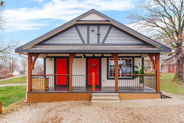 view of front of home with a porch