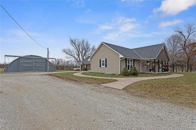 view of property exterior featuring a porch