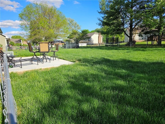 view of yard featuring a patio area