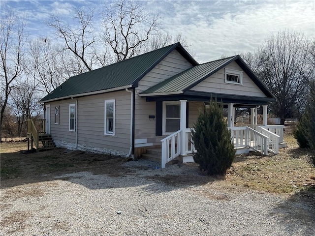 bungalow-style home featuring covered porch