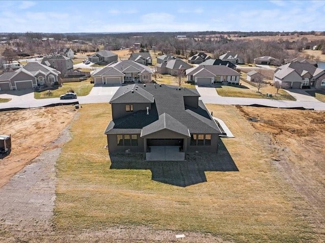 aerial view featuring a residential view