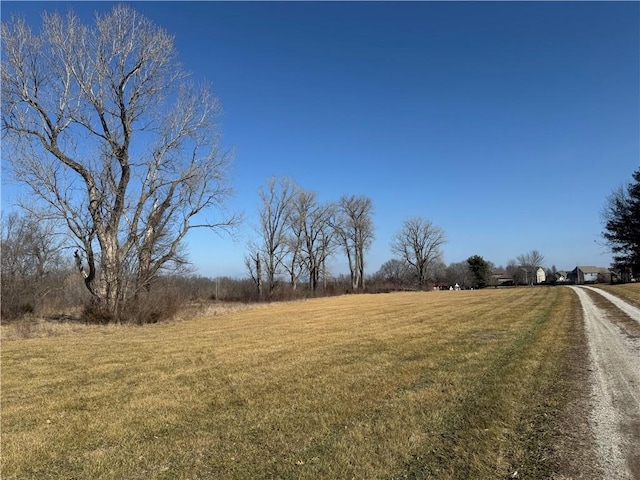 view of yard featuring a rural view