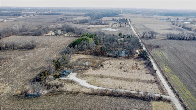 bird's eye view featuring a rural view