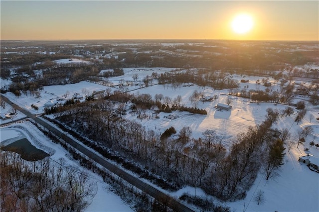 view of snowy aerial view