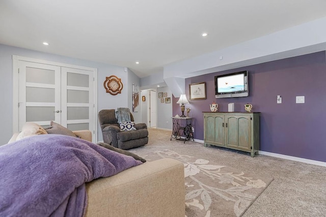 view of carpeted living room