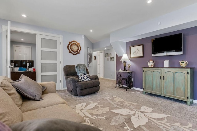 view of carpeted living room