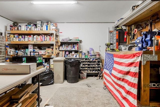 view of storage room