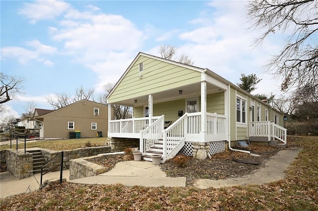 view of front of home with a porch