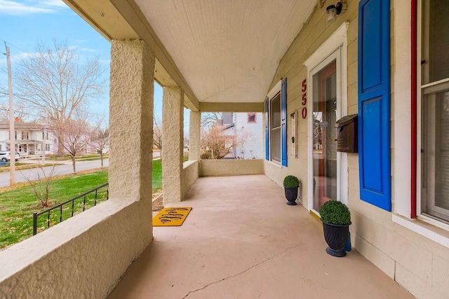 view of patio / terrace with a porch