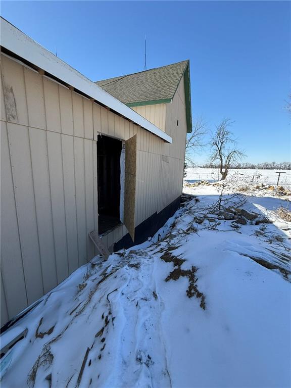 view of snowy exterior