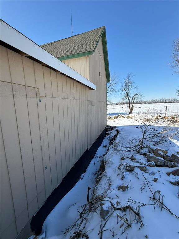 view of snowy exterior