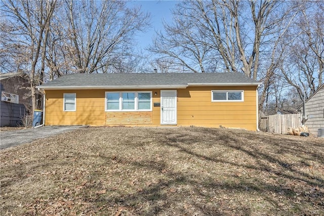 view of front of property with fence