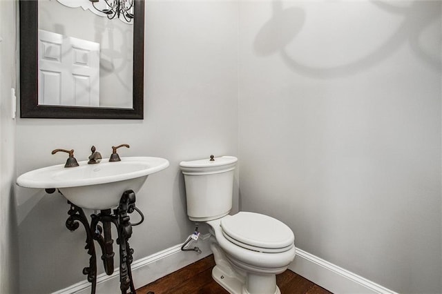 4300 SE Willow Ridge Dr, Blue Springs, MO 64014 - bathroom with wood-type flooring and toilet