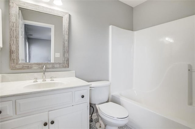 4300 SE Willow Ridge Dr, Blue Springs, MO 64014 - full bathroom featuring vanity, shower / washtub combination, and toilet