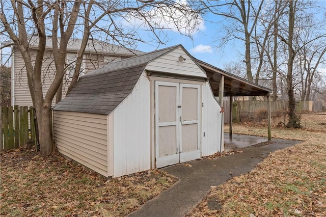 view of outbuilding