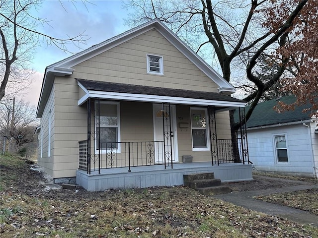 bungalow with covered porch