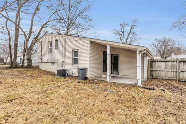 rear view of property with a patio area