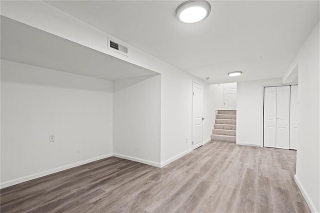 empty room featuring hardwood / wood-style floors