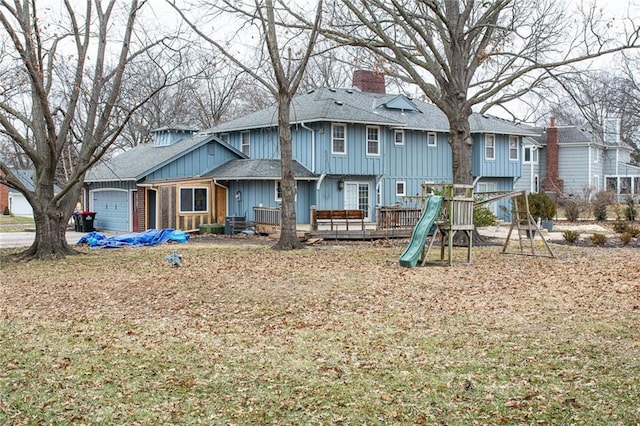 exterior space featuring a wooden deck