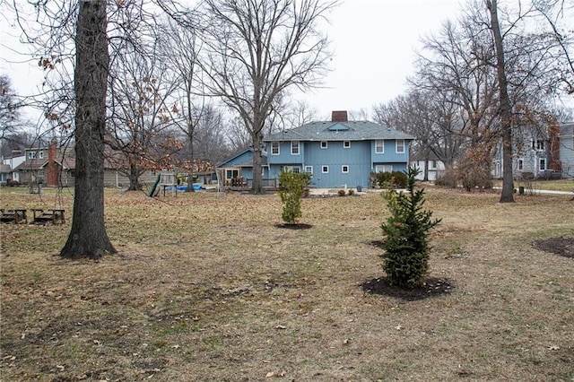 view of yard featuring a playground