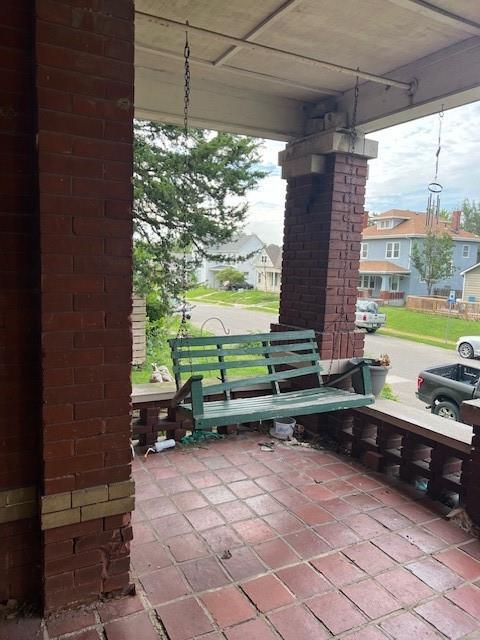 view of patio featuring covered porch