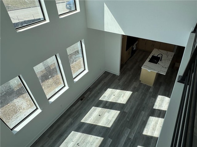 interior space with wood finished floors