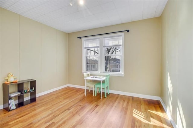 miscellaneous room with light hardwood / wood-style flooring