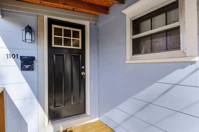 view of doorway to property