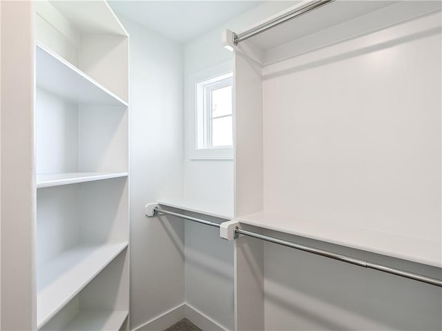 view of walk in closet