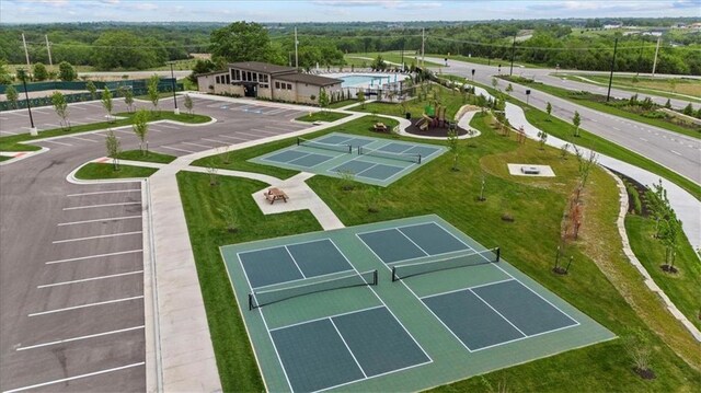 24982 W 106th Ct, Olathe, KS 66061 - drone / aerial view of a pool