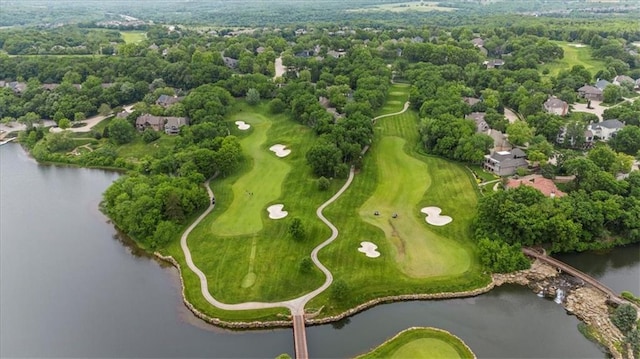 24982 W 106th Ct, Olathe, KS 66061 - aerial overview of property's location with a large body of water and a local golf course