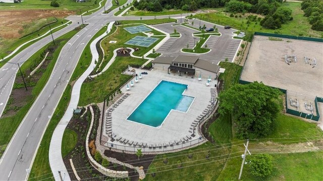 24982 W 106th Ct, Olathe, KS 66061 - bird's eye view of a pool