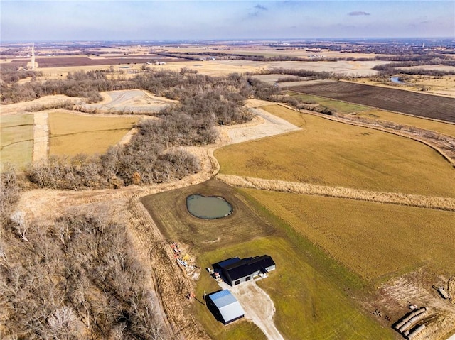 bird's eye view with a rural view