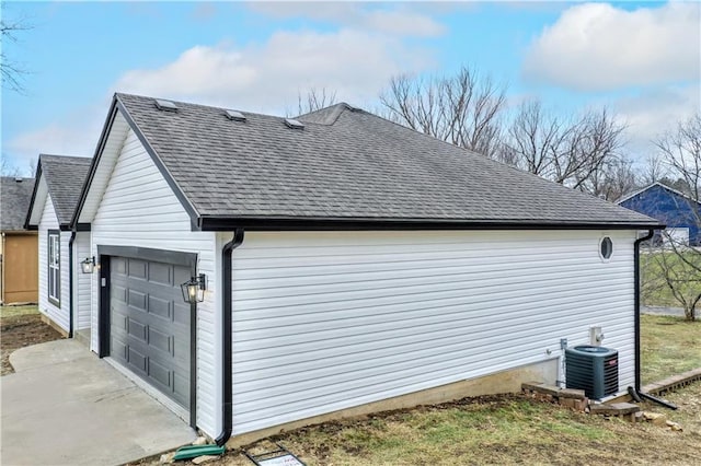 view of side of home with cooling unit