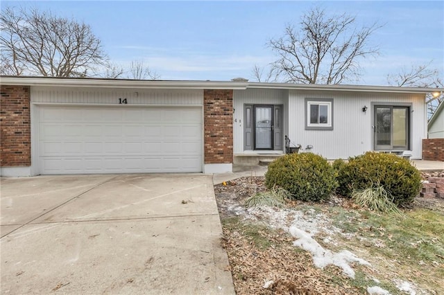 ranch-style home with a garage