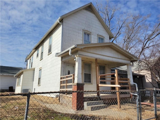 view of front of property with covered porch