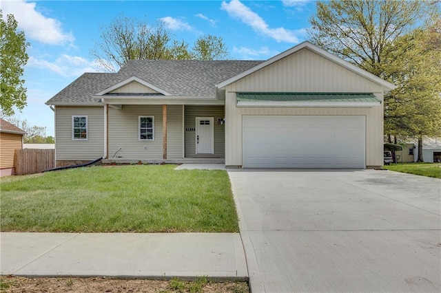 1013 S Main St, Holden, MO 64040 - single story home featuring an attached garage, driveway, fence, and a front yard