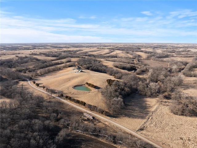 bird's eye view featuring a rural view