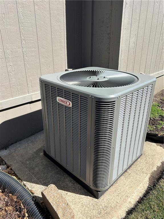 exterior details with central AC unit