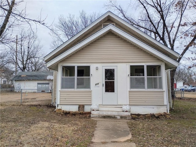 view of bungalow