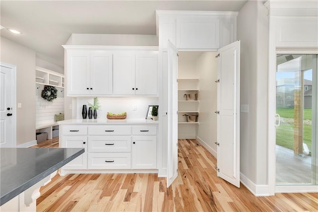 mudroom featuring light hardwood / wood-style floors