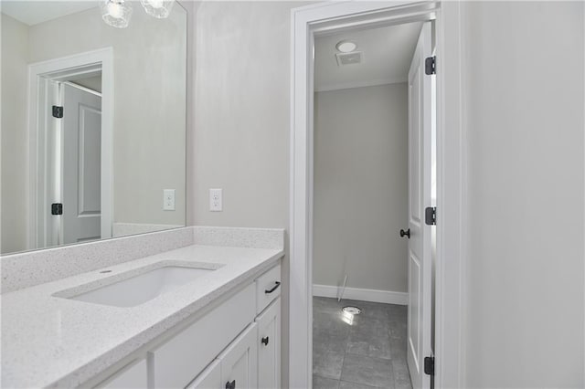 bathroom featuring vanity