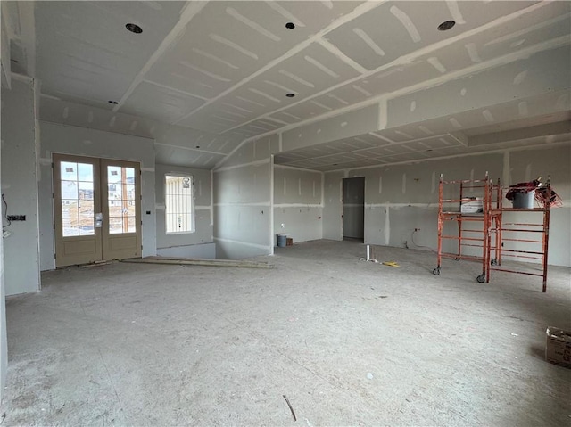 interior space with french doors